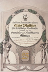 1921-10-22 - Ehrenurkunde für Alois Blaikner