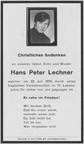 1970-07-23 - Hans Peter Lechner