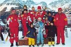 1999-01-10 - Jugend bei der Clubmeisterschaft 1999 die Sieger in ihren Klassen mit den Betreuern Simonini und Fuchs.